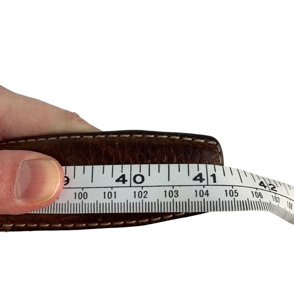 Columbia Sportswear Brown Pebbled Leather Work Workwear Career Buckle Belt - Picture 8 of 8